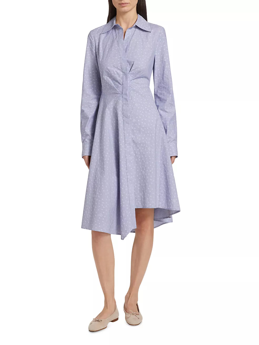 Smith Long Sleeve Shirt Dress | Derek Lam 10 Crosby Blue-White / 10 Smith Long Sleeve Shirt Dress | Derek Lam 10 Crosby Blue-White / 10