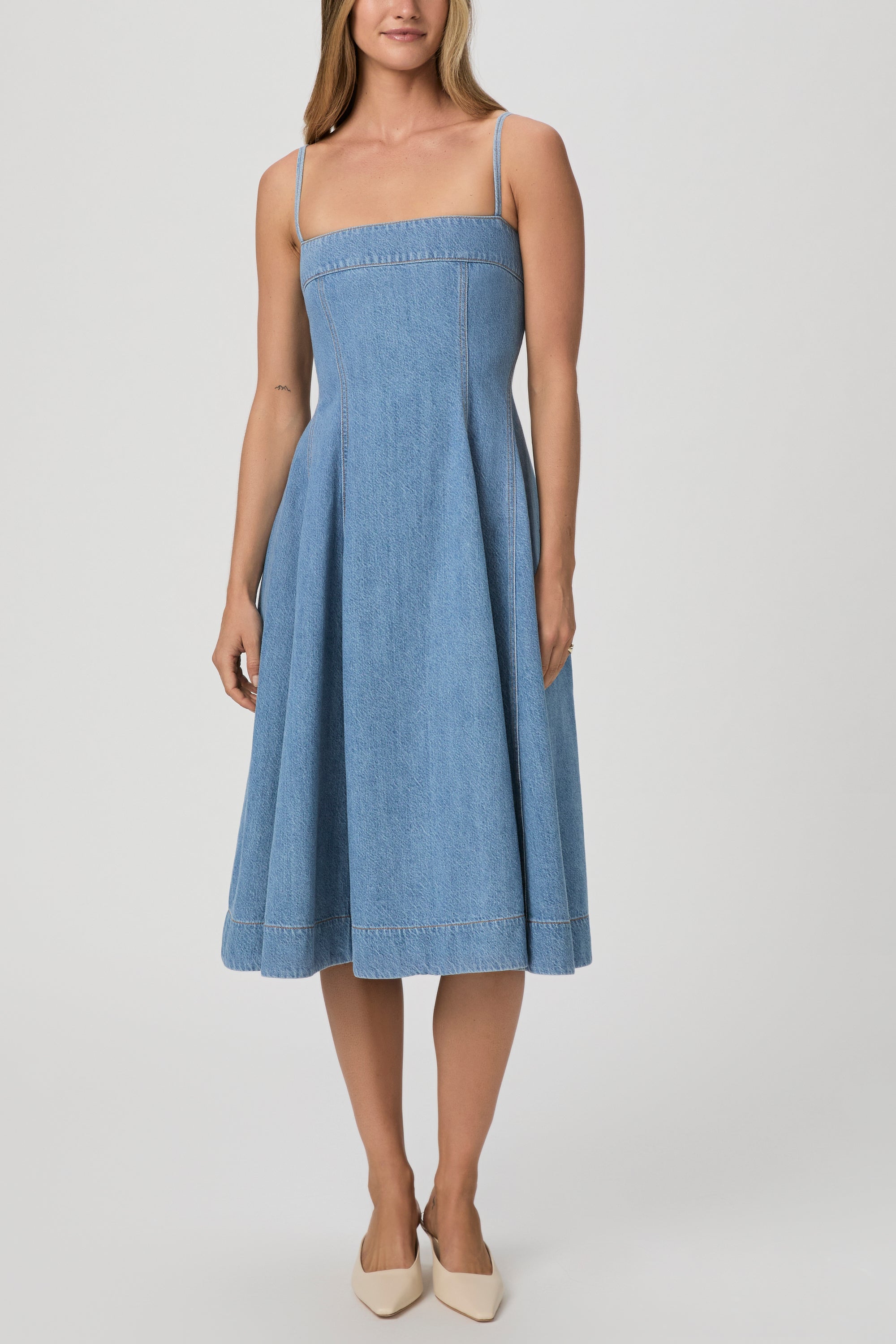 PAIGE Pippa Midi Dress in Blue