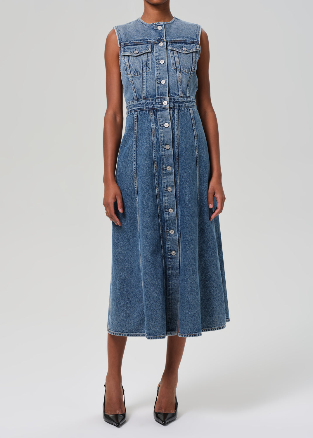 CITIZENS OF HUMANITY - Idalene Denim Dress in Terrace Blond Genius CITIZENS OF HUMANITY - Idalene Denim Dress in Terrace Blond Genius