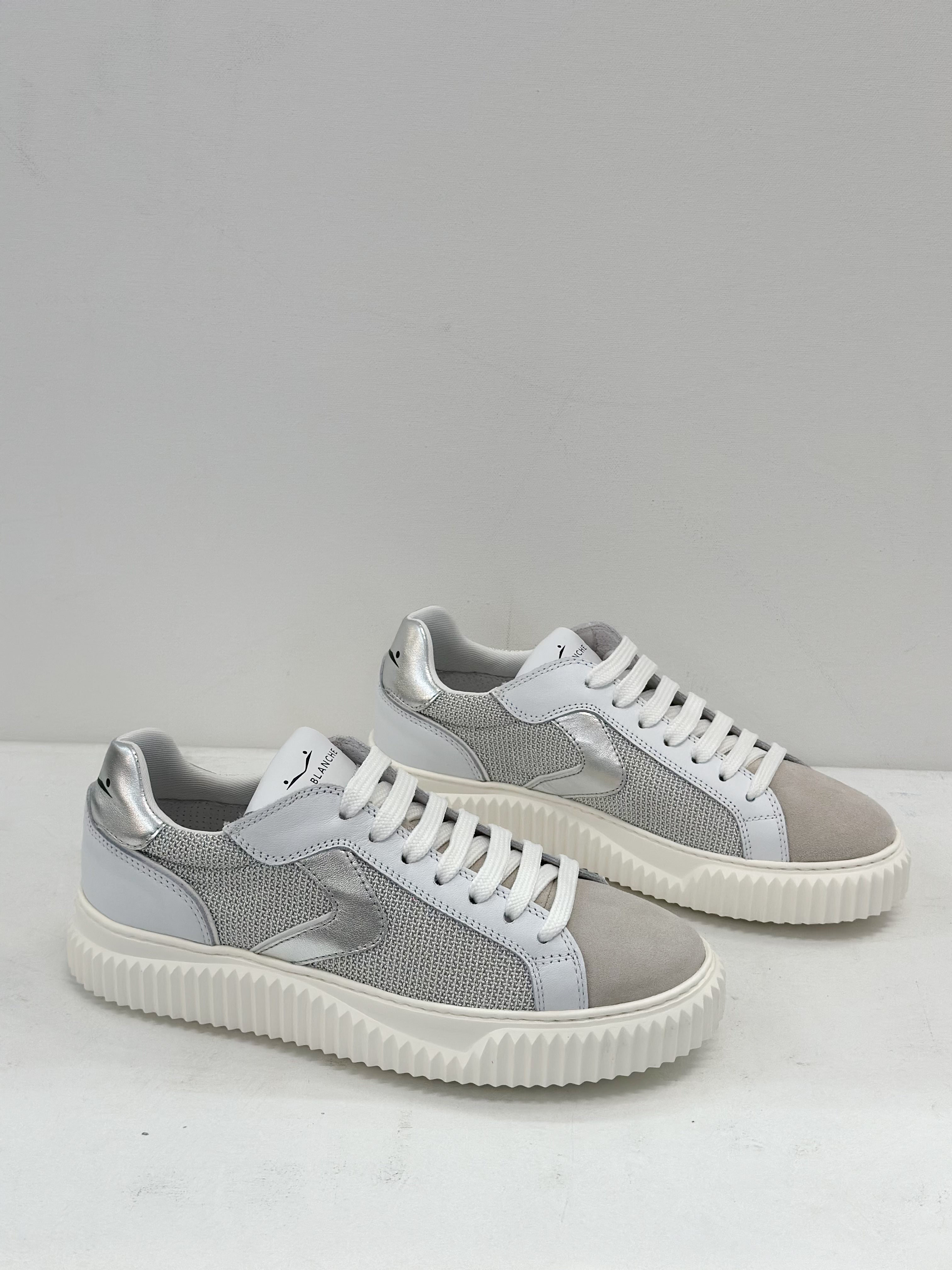 Voile Blanche Lipari Sneaker in Metal Grey/White Blond Genius