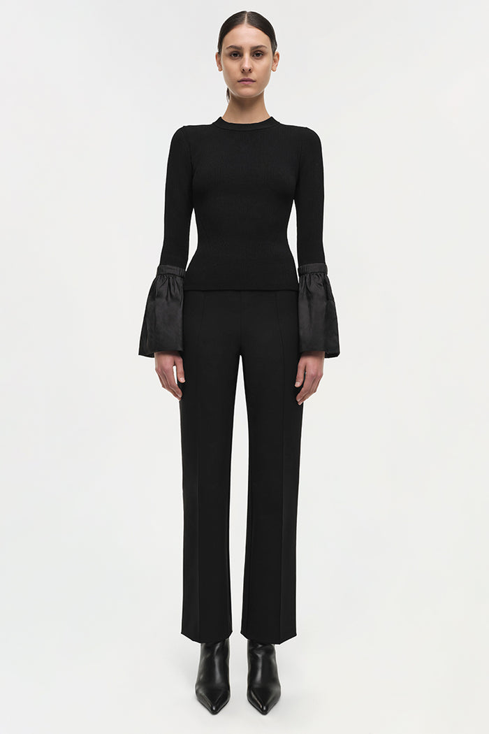 SIMKHAI - Agata Long Sleeve Top in Black