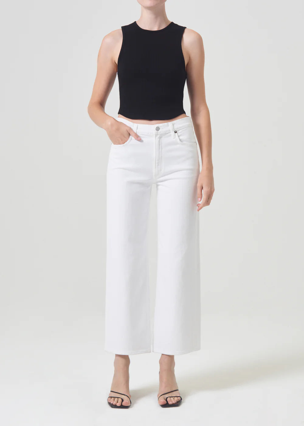 AGOLDE - Harper Crop Jean in Sour Cream – Blond Genius