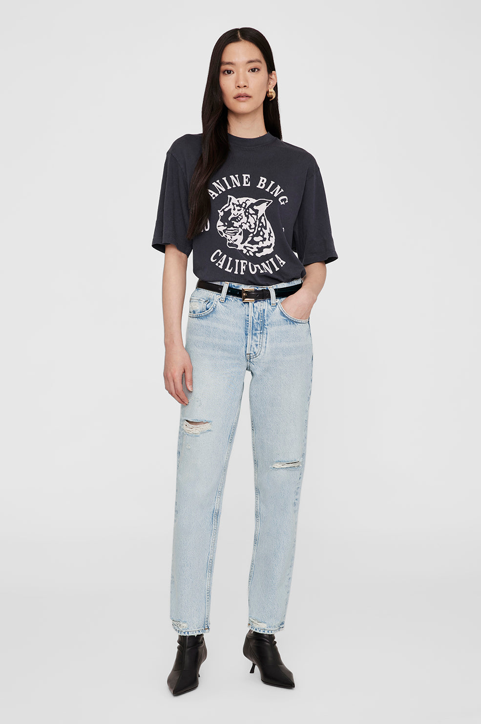 Anine Bing - AVI Collegiate Leopard Tee – Blond Genius