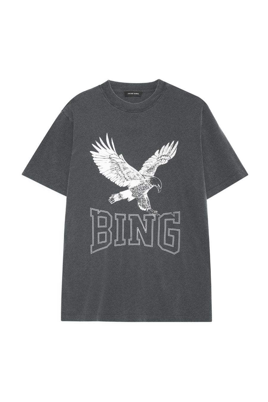 Anine Bing - Lili Tee Retro Eagle in Washed Black