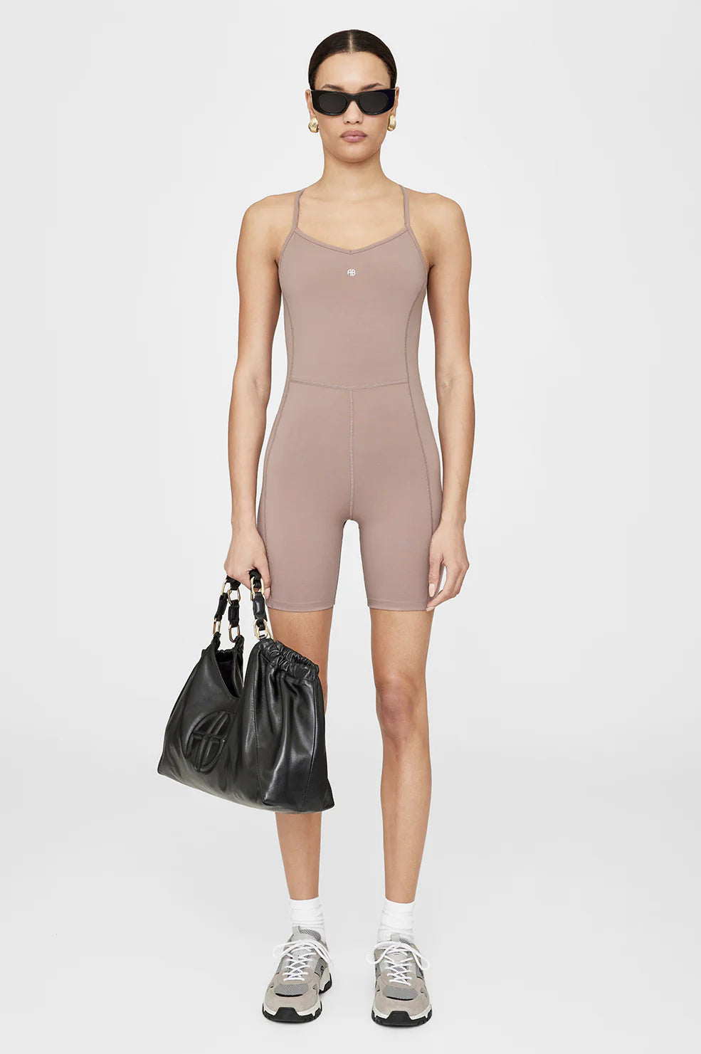 Anine Bing - Val Short One Piece in Washed Iron – Blond Genius Anine Bing - Val Short One Piece in Washed Iron – Blond Genius