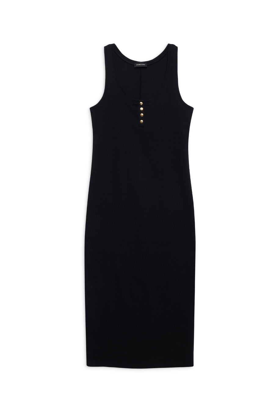Anine Bing - Alessia Tank Midi Dress in Black Blond Genius Anine Bing - Alessia Tank Midi Dress in Black Blond Genius