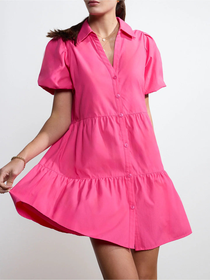 Brochu Walker -  Havana Mini Dress in Hot Pink