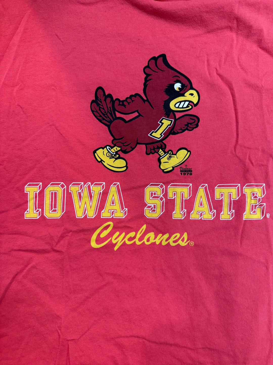 Retro Sport x Blond Genius - Iowa State 'ISU' Crewneck Tee in Vintage Cardinal