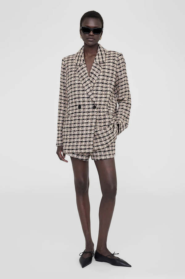 Anine Bing - Lyle Short in Apricot Tweed