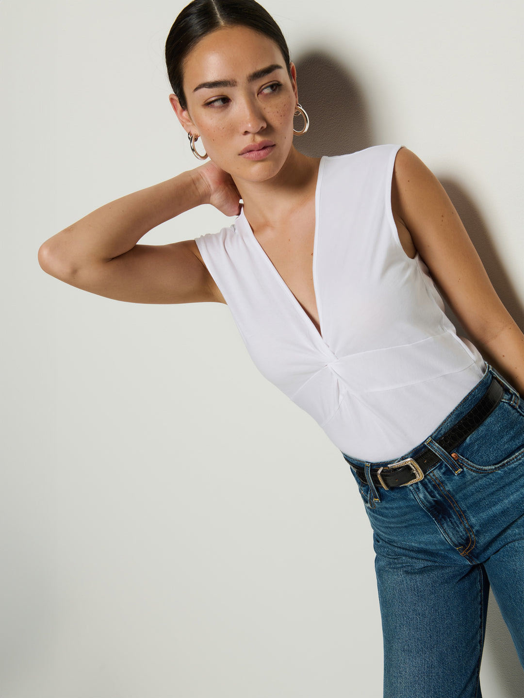 Nation LTD - Shelley Twist Front Top in White