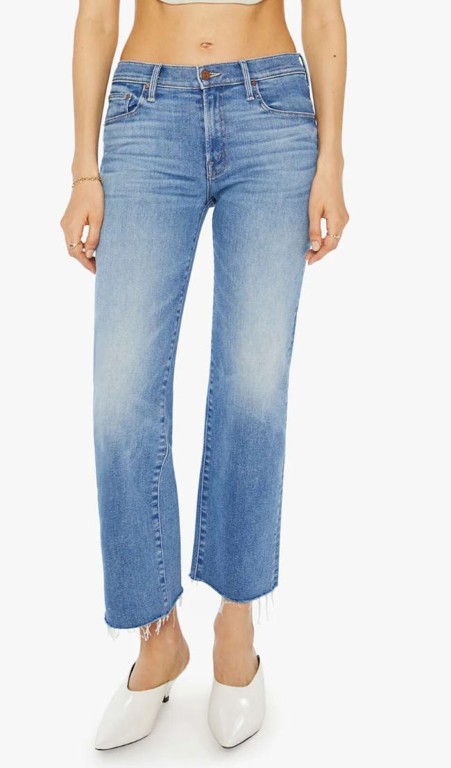 Mid Rise Rambler Zip Ankle Fray in Few And Far Between