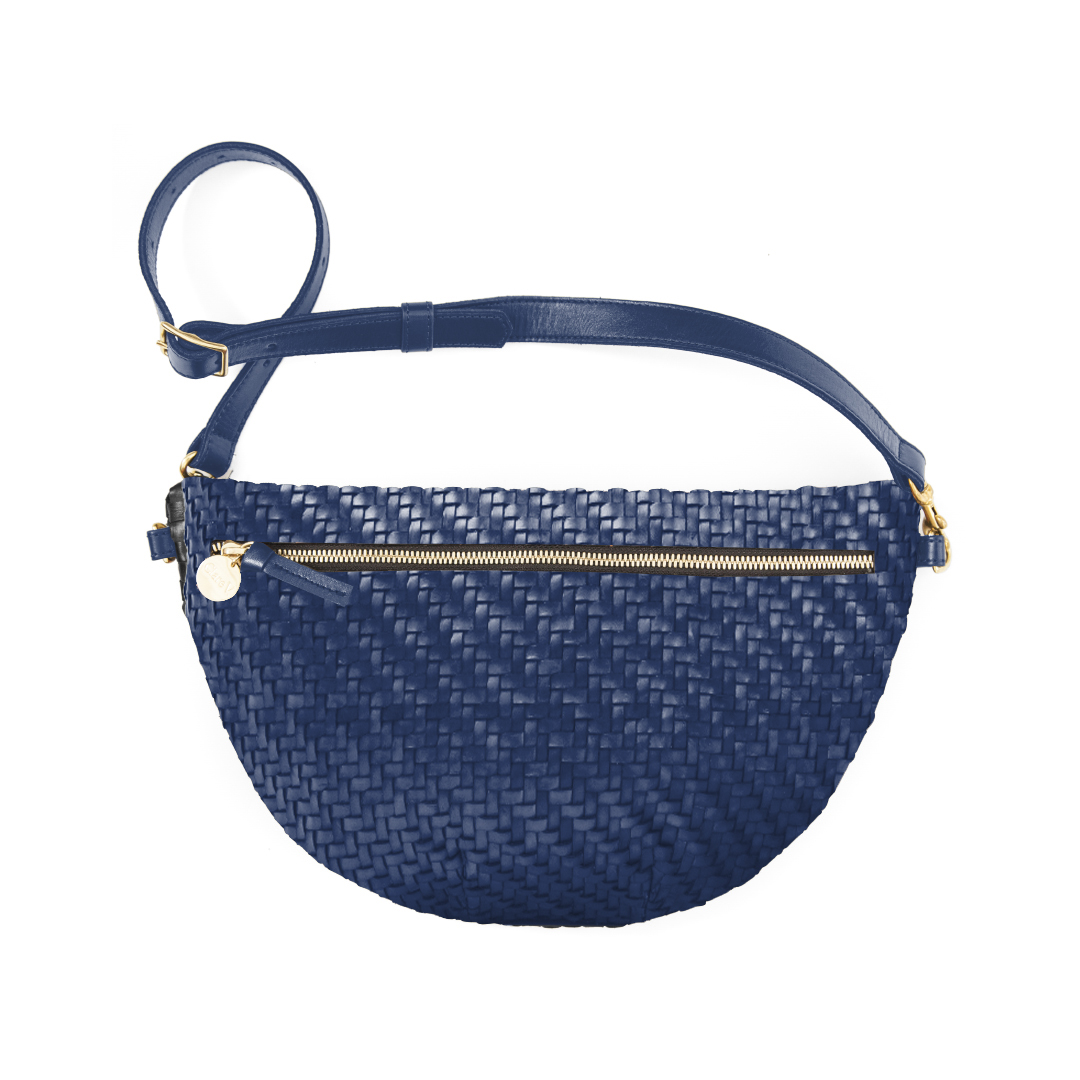 【Clare V.】ショルダーバッグ Clare V - Grande Fanny in Pacific Woven Zig Zag – Blond Genius