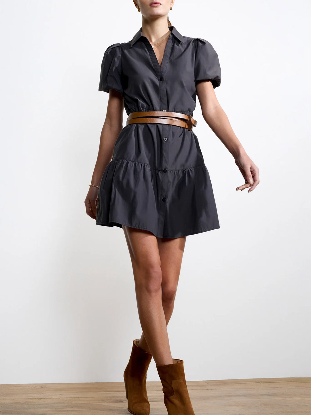 Brochu Walker - Havana Mini Dress in Washed Black