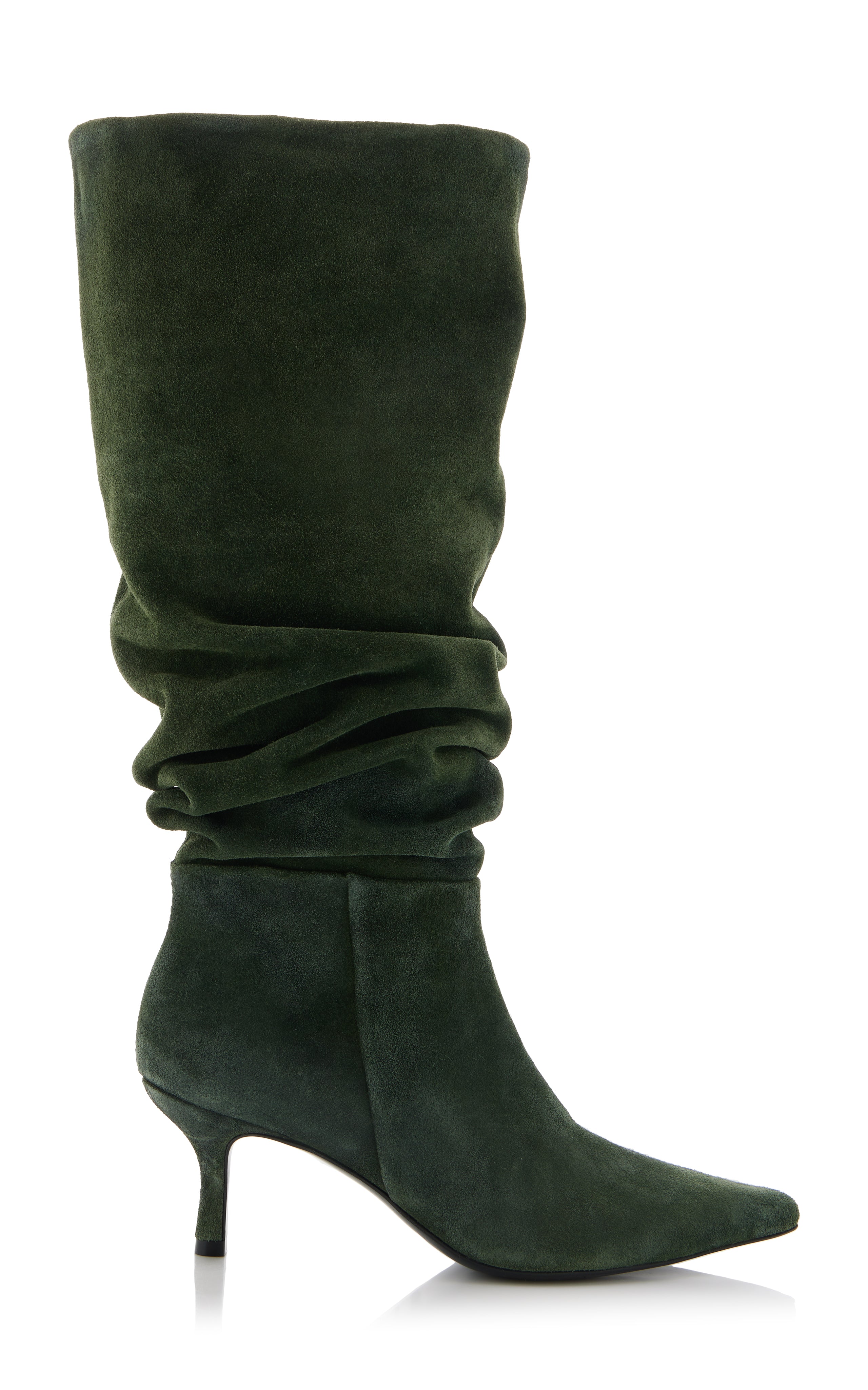SIMKHAI - Jordi Suede Slouch Boot in Everest Green – Blond  display picture 3
