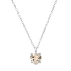TAI - Sterling Silver CZ Heart Pendent Necklace in Silver