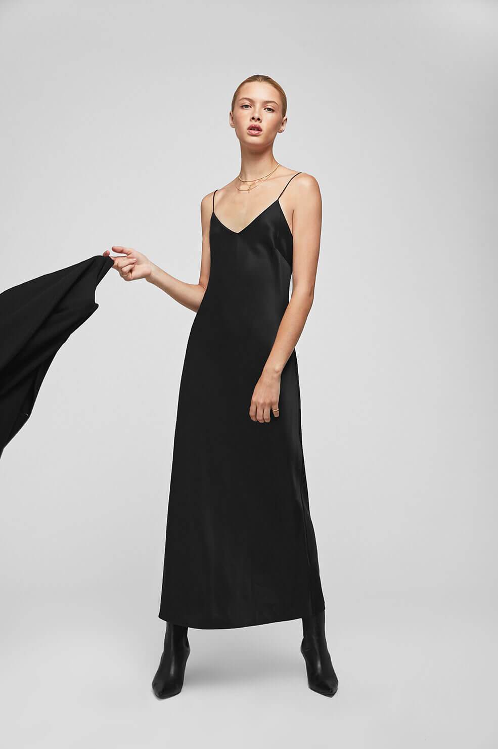 ANINE BING - Rosemary Slip Dress in Black ANINE BING - Rosemary Slip Dress in Black