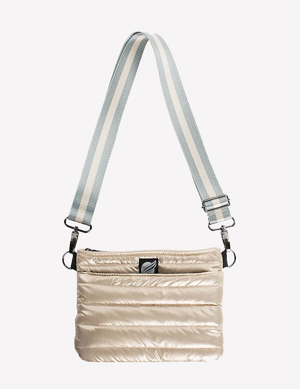Think Royln Bum Bag/Crossbody Shiny Pearl Gold New with Tags (Sold