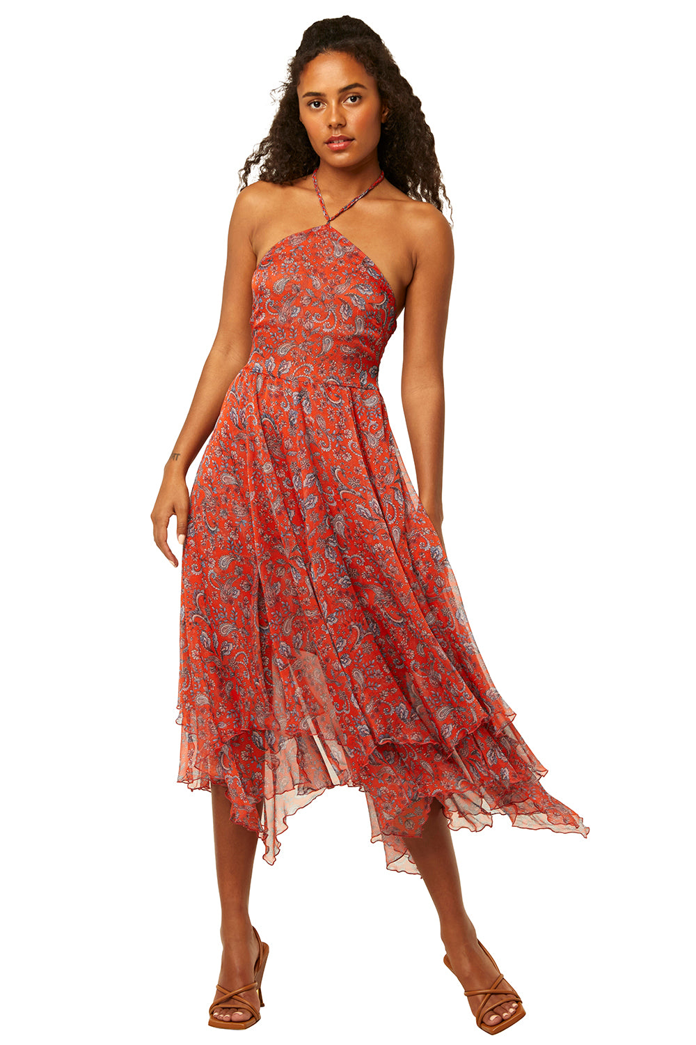 Misa - Adele Dress in Aranciatta Paisley Misa - Adele Dress in Aranciatta Paisley