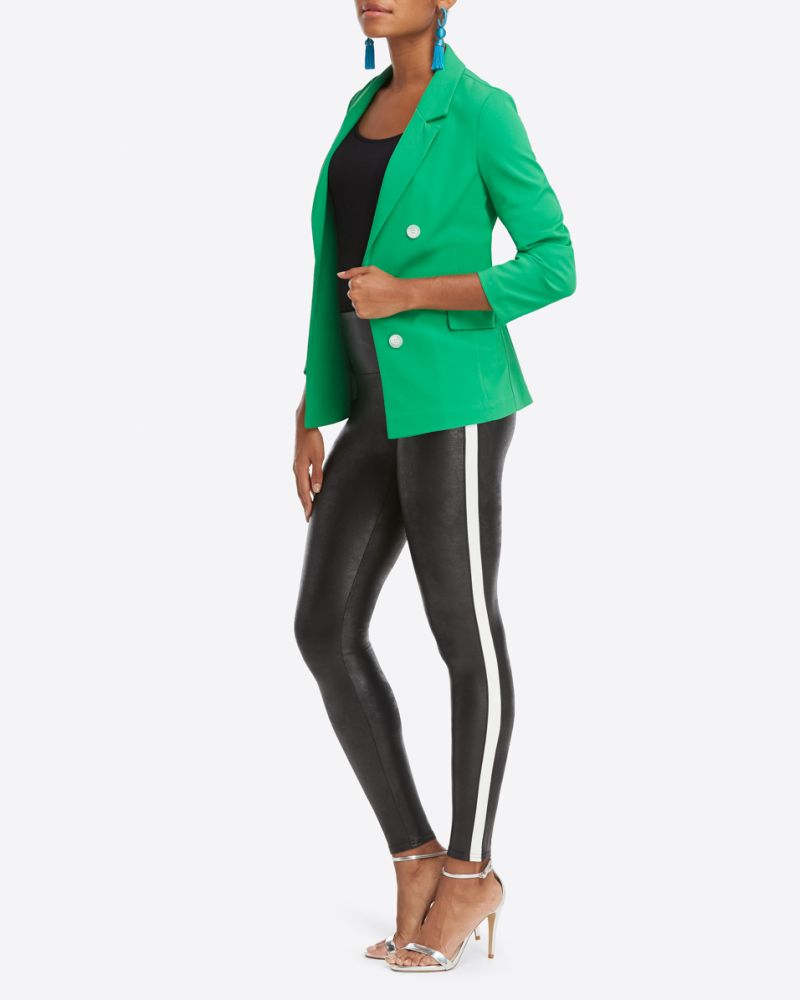 Spanx Faux Leather Side Stripe Leggings - Leggings from Luxury