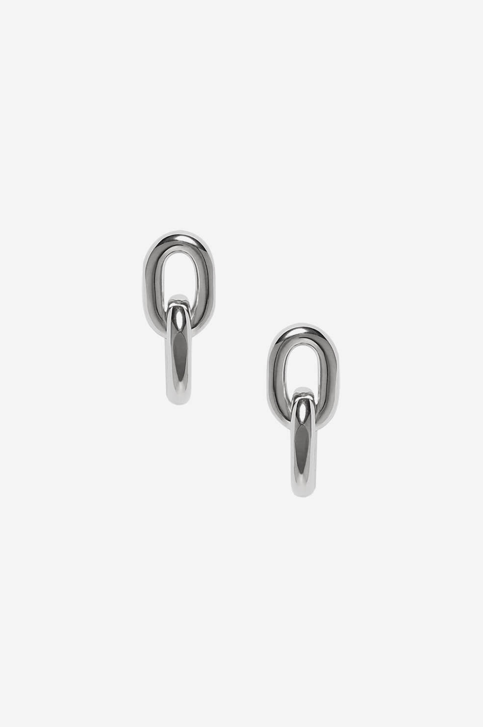 Anine Bing - Link Drop Earrings in Silver – Blond Genius