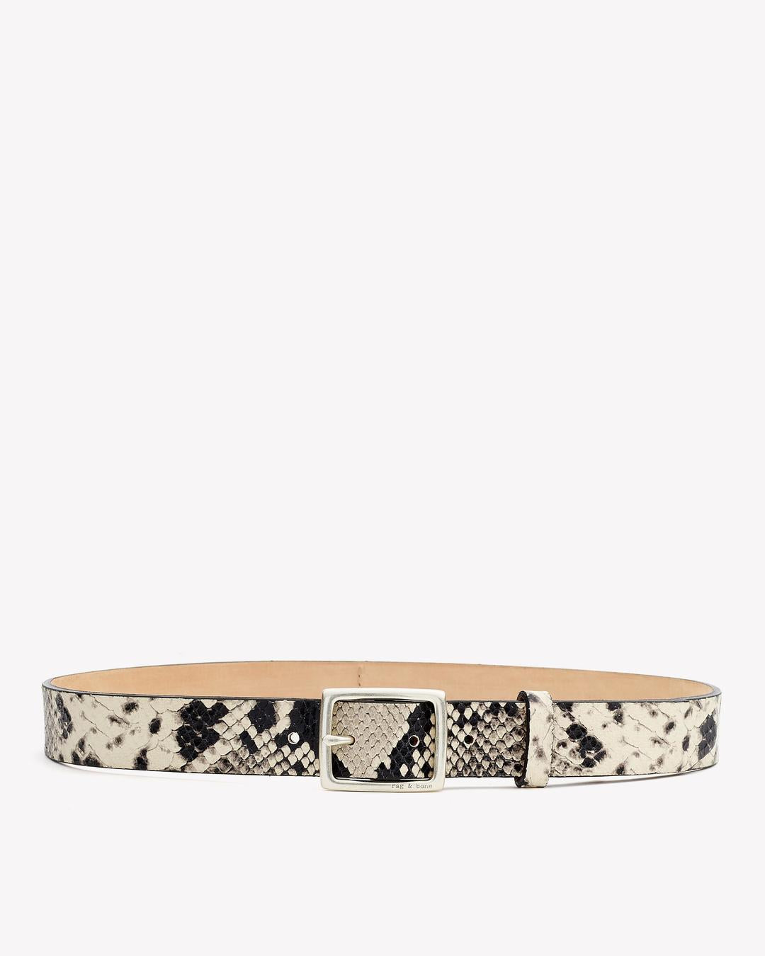 Rag & Bone snake-embossed leather belt Rag & Bone Audrey Snake Embossed Belt - White Snake - 30  main image 4