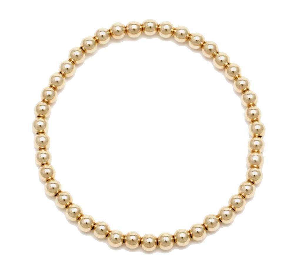 Alexa Leigh - 4MM Yellow Gold Ball Bracelet
