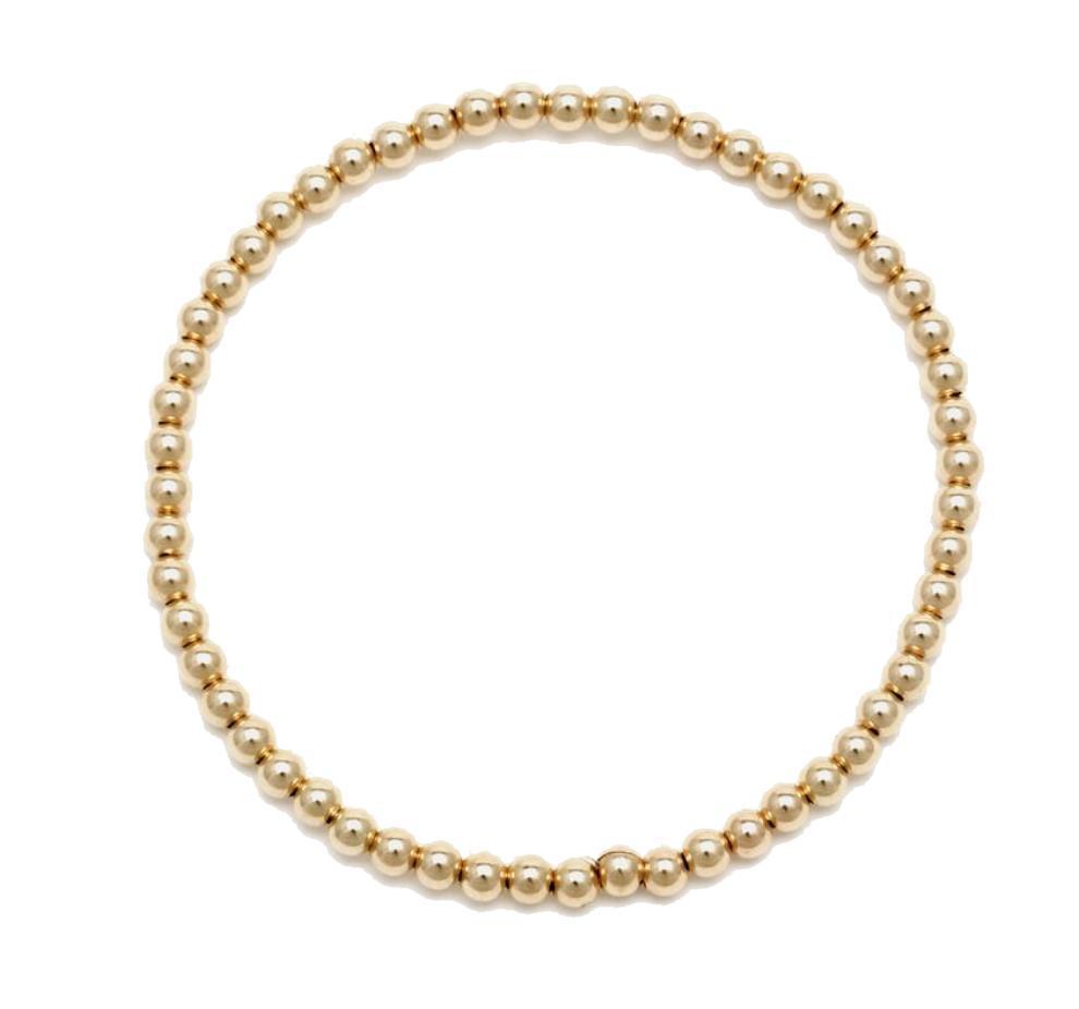 Alexa Leigh - 3MM Yellow Gold Ball Bracelet (6.5")