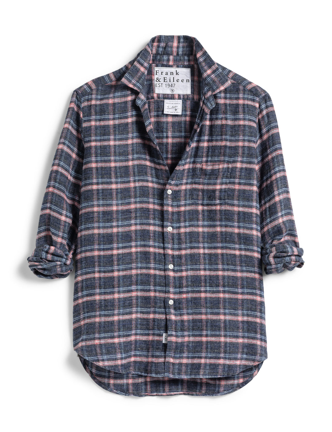 Frank & Eileen - Eileen Woven Button-Up Shirt in Gray Pink Plaid