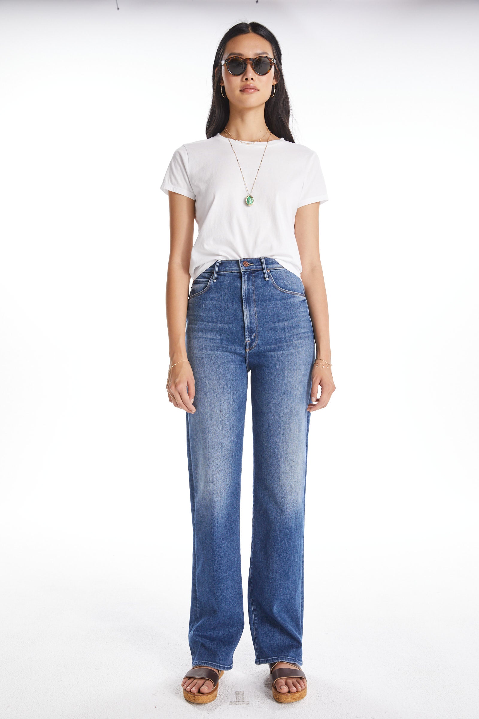 パンツ MOTHER THE HIGH WAISTED TUNNEL 26 Mother - High Waist Tunnel Vision Sneak in Take Me Higher