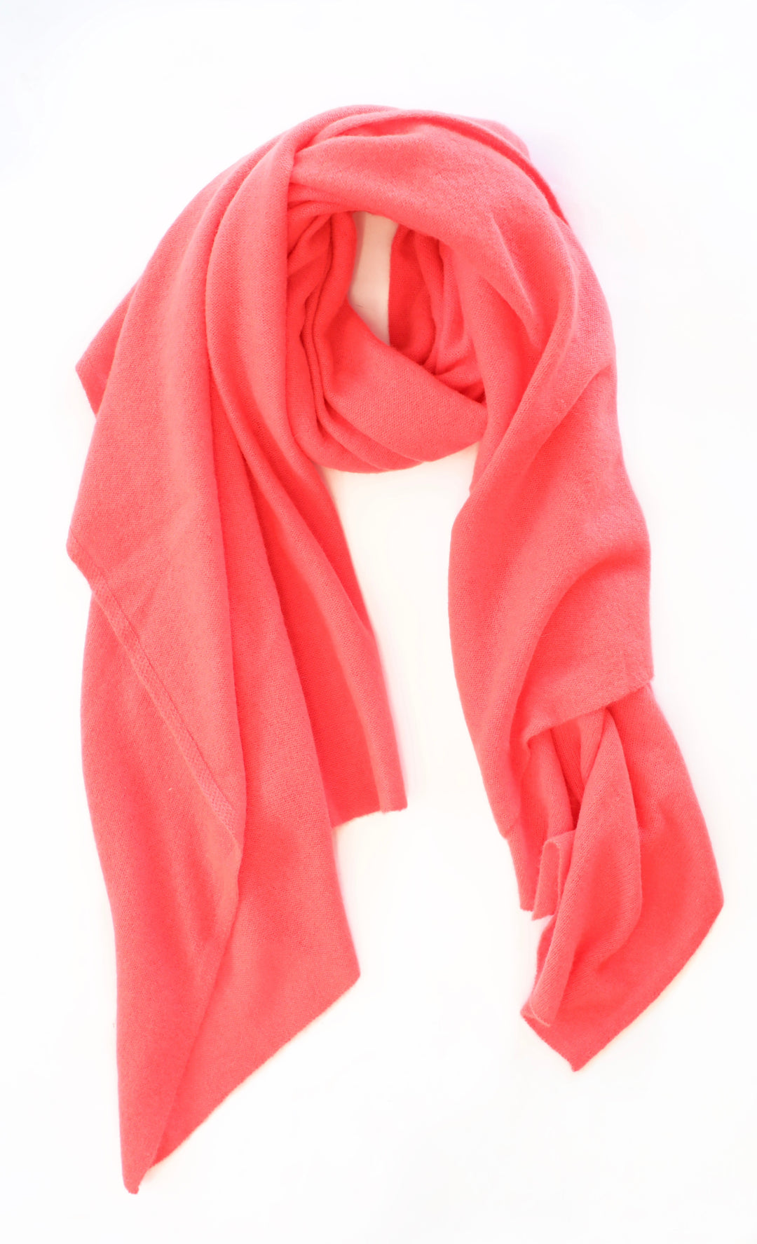 White + Warren - Cashmere Travel Wrap in Neon Coral