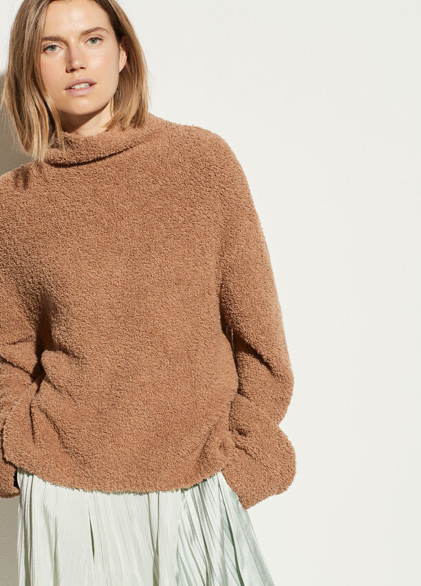 Vince Teddy Funnel Neck in Honeysuckle – Blond Genius