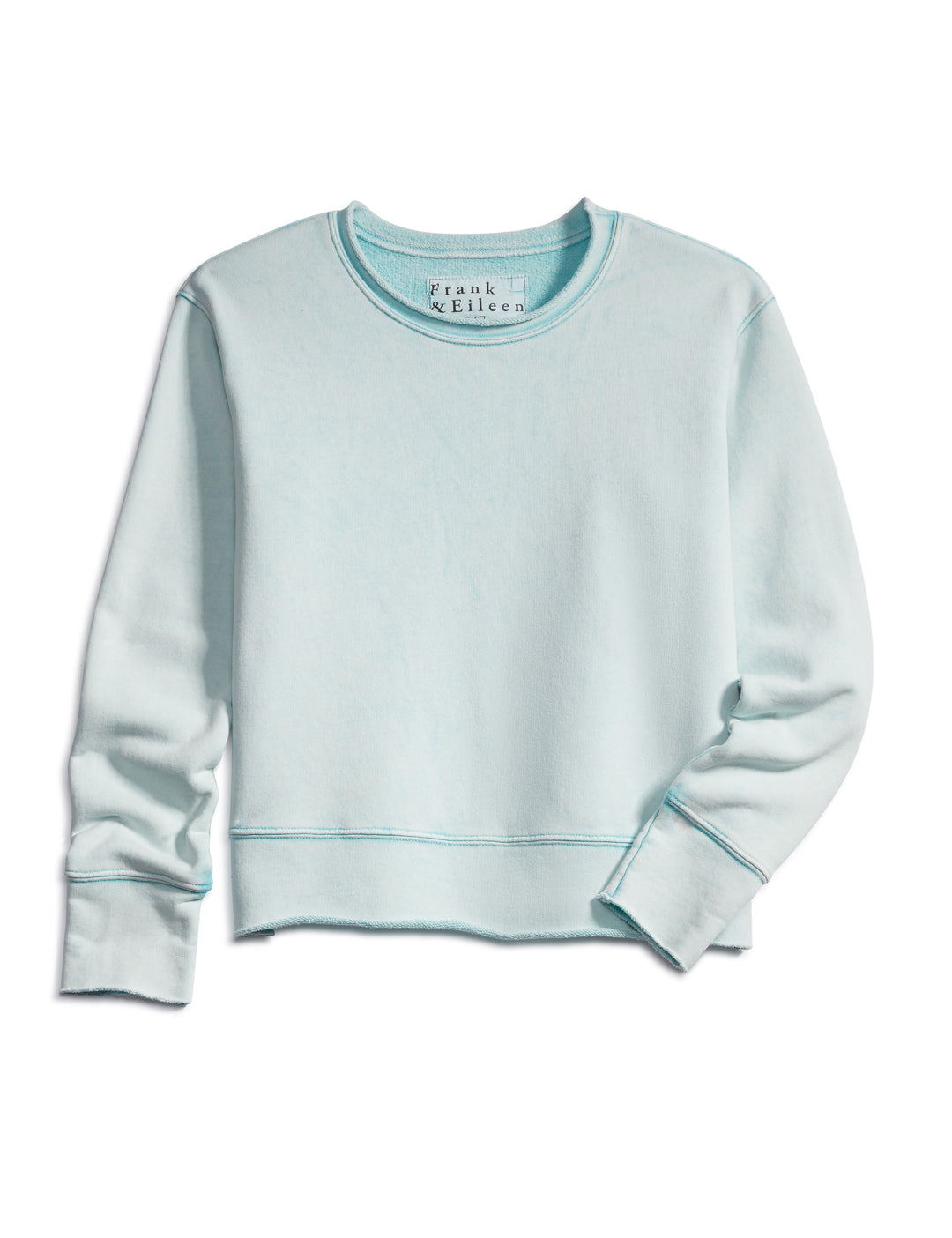 Frank & Eileen - Boyfriend Crew Neck Sweatshirt in Sea Foam Stain