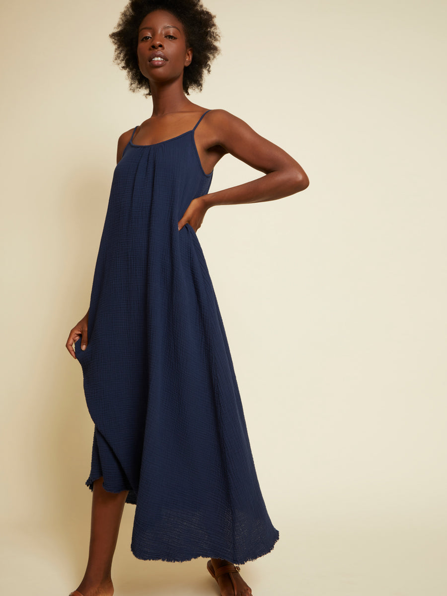 Nation LTD - Lila Maxi Dress in French Navy Nation LTD - Lila Maxi Dress in French Navy