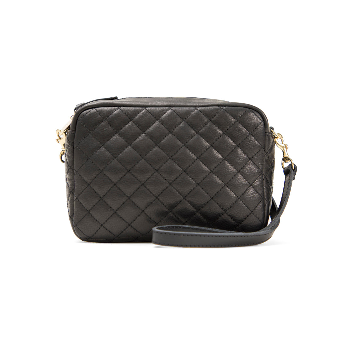Clare Midi Sac in Black Quilted Fantastic