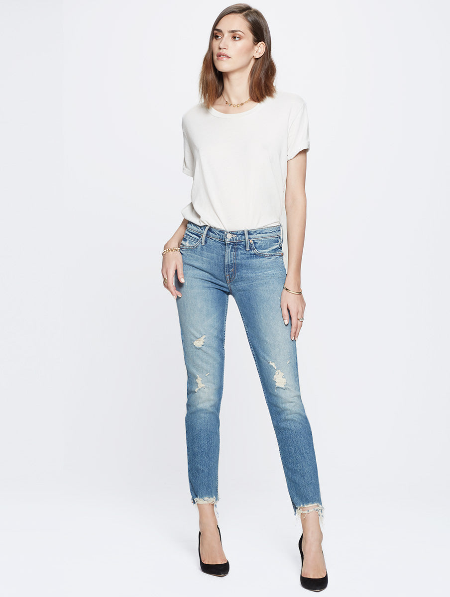 Mother the sales flirt fray jeans
