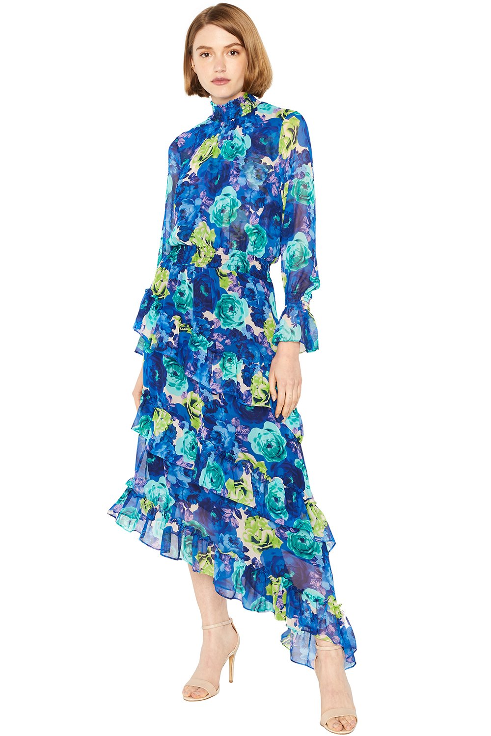MISA Rania Dress in Blue Multi – Blond Genius