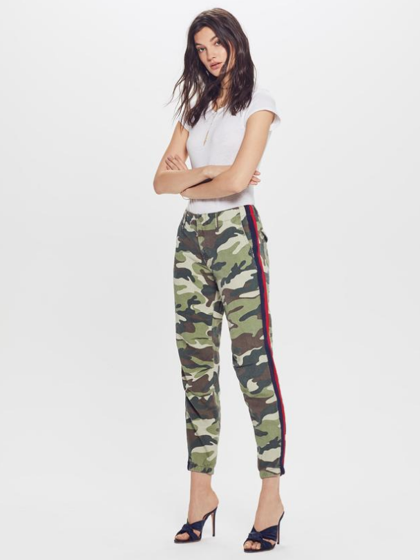 MOTHER The No Zip Misfit Pant in Double Time Camouflage
