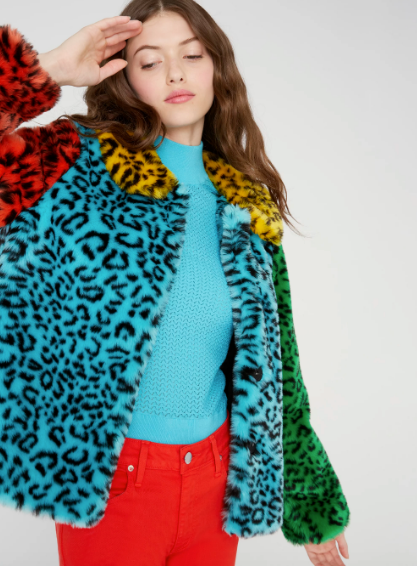 Alice and olivia patchwork coat top