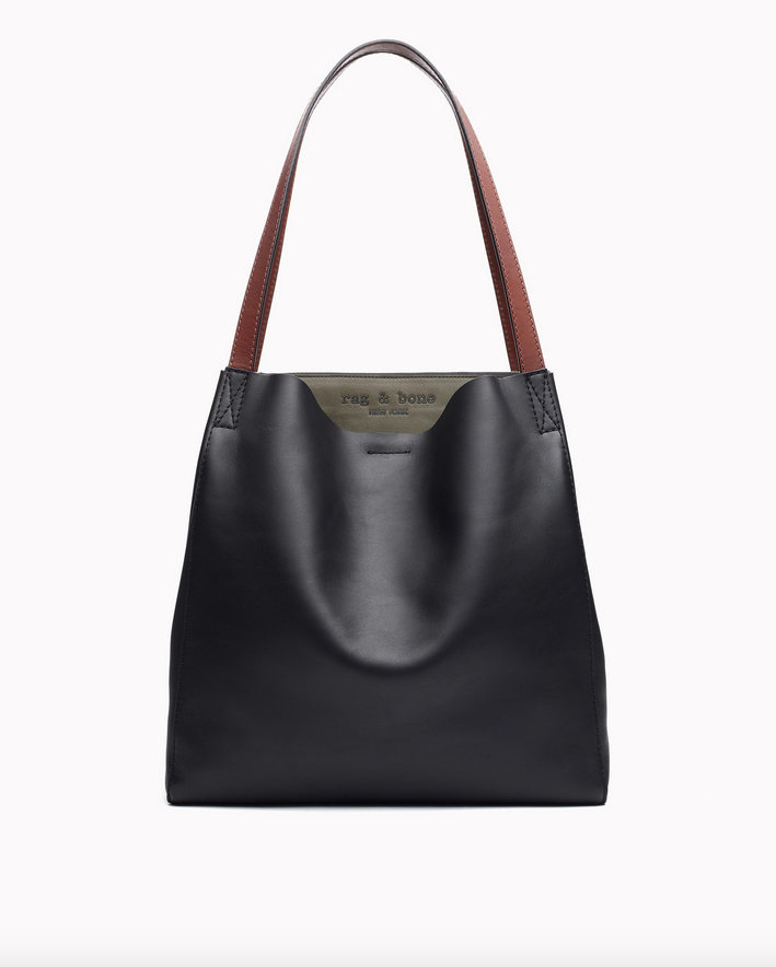 Rag Bone Passenger Tote in Black/Olive Night – Blond Genius