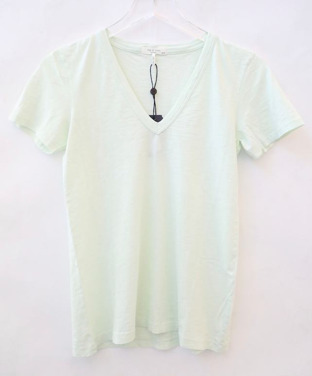 Rag & Bone - The Slub Vee in Pale Mint