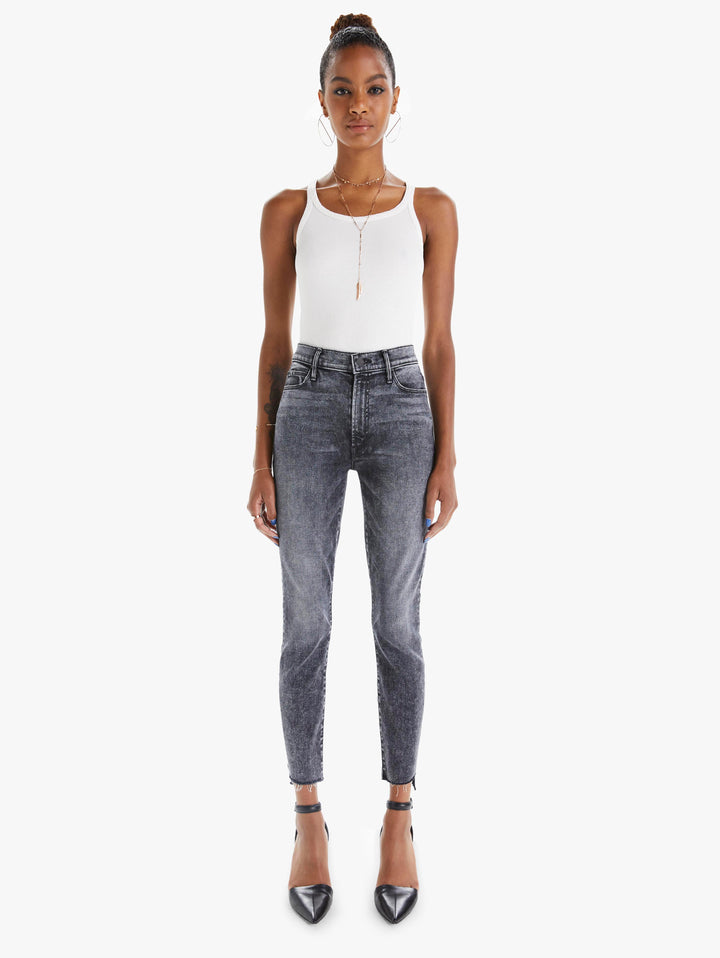 Mother - Stunner Zip Ankle Step Fray Skinny Jeans in Train Stops