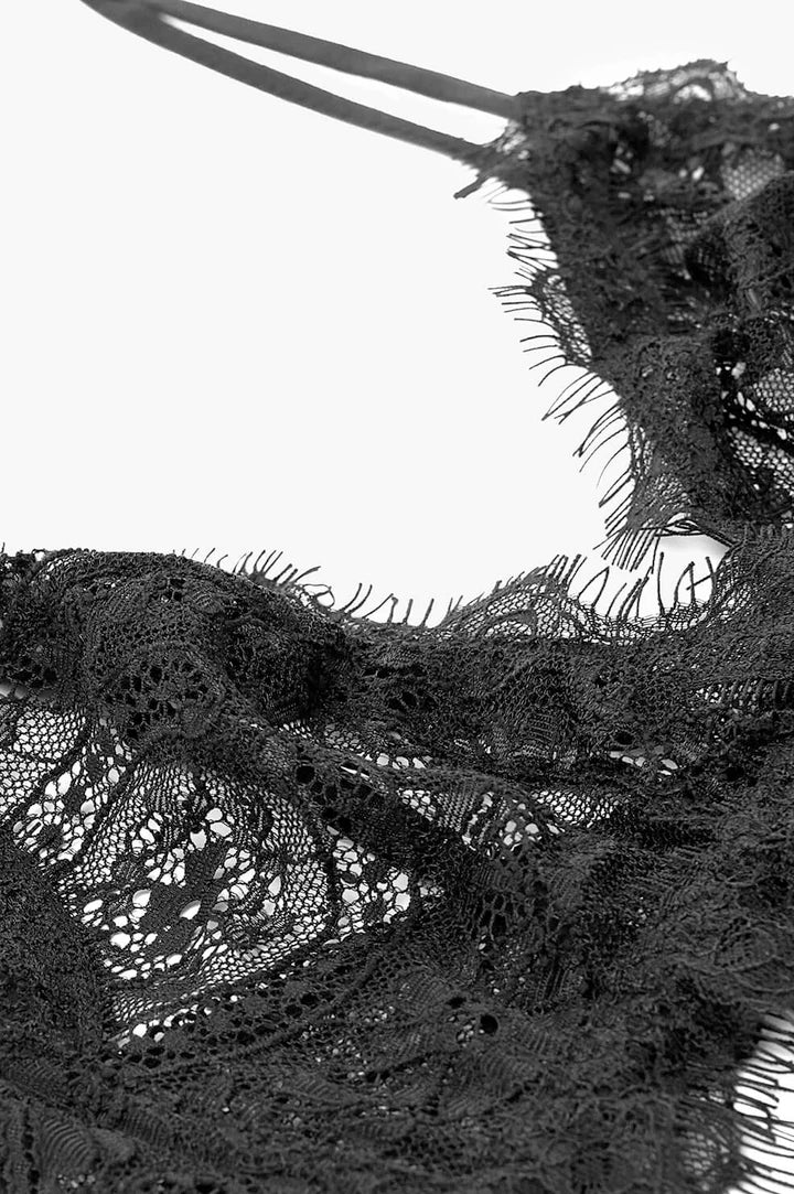 Anine Bing - Lace Bra with Trim in Black