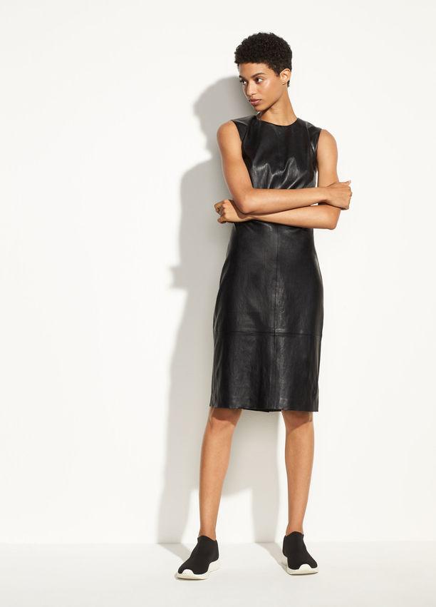 VINCE- Leather Dress Black Blond Genius VINCE- Leather Dress Black Blond Genius