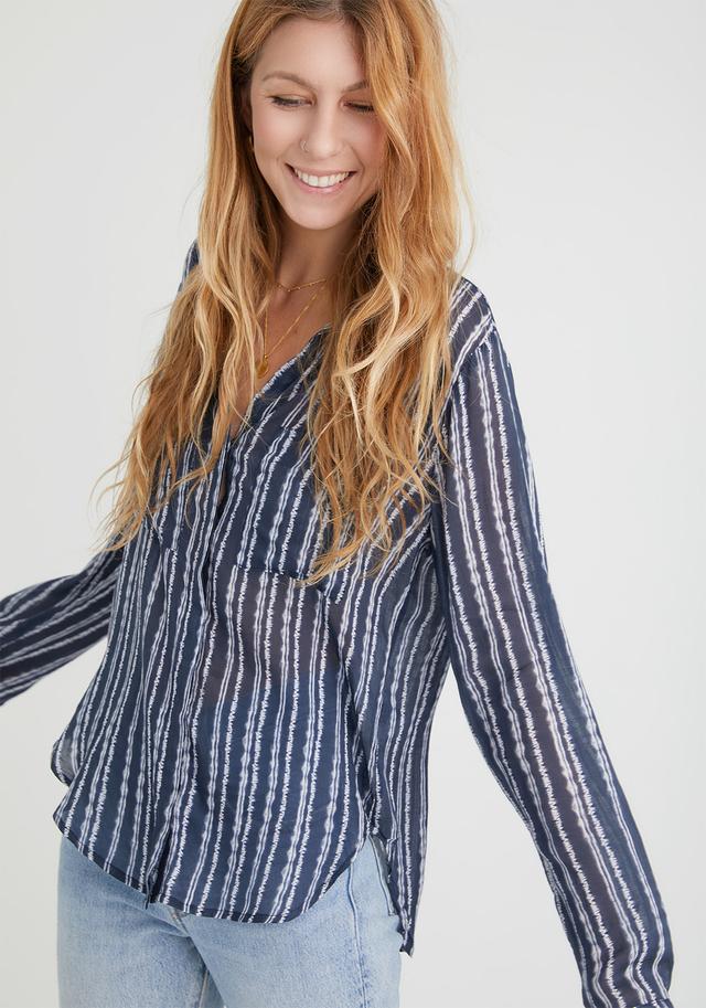 Bella Dahl - Hipster Shirt in Navy Azura Stripe