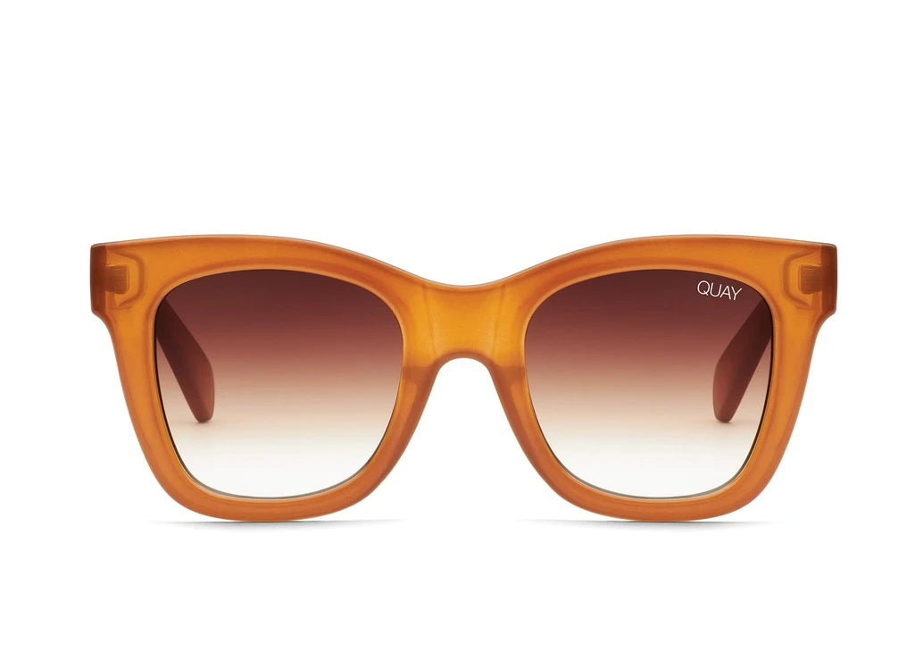 Quay After Hours Sunglasses in Toffee/Brown Fade Lens – Blond Genius