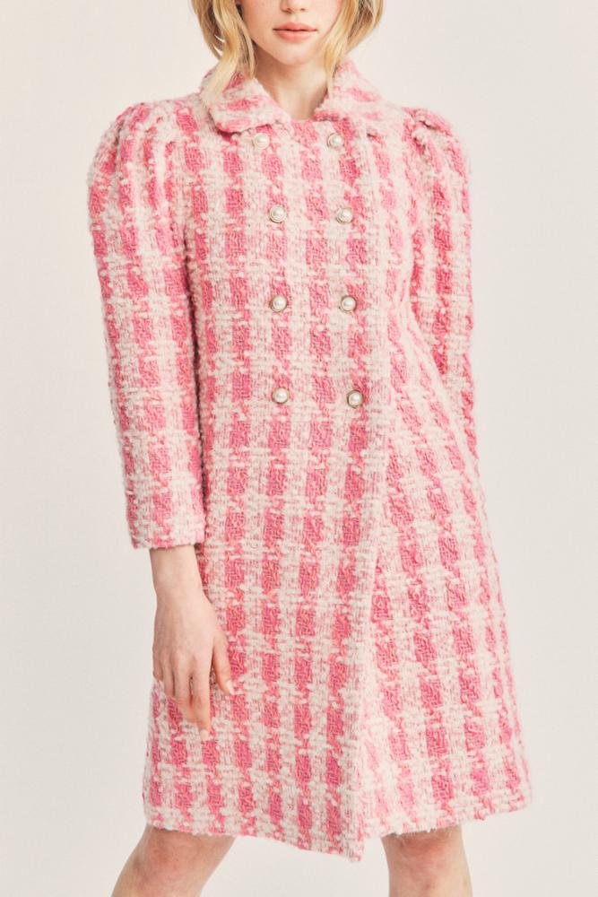 Love Shack Fancy - Armstrong Coat in Pink Hills