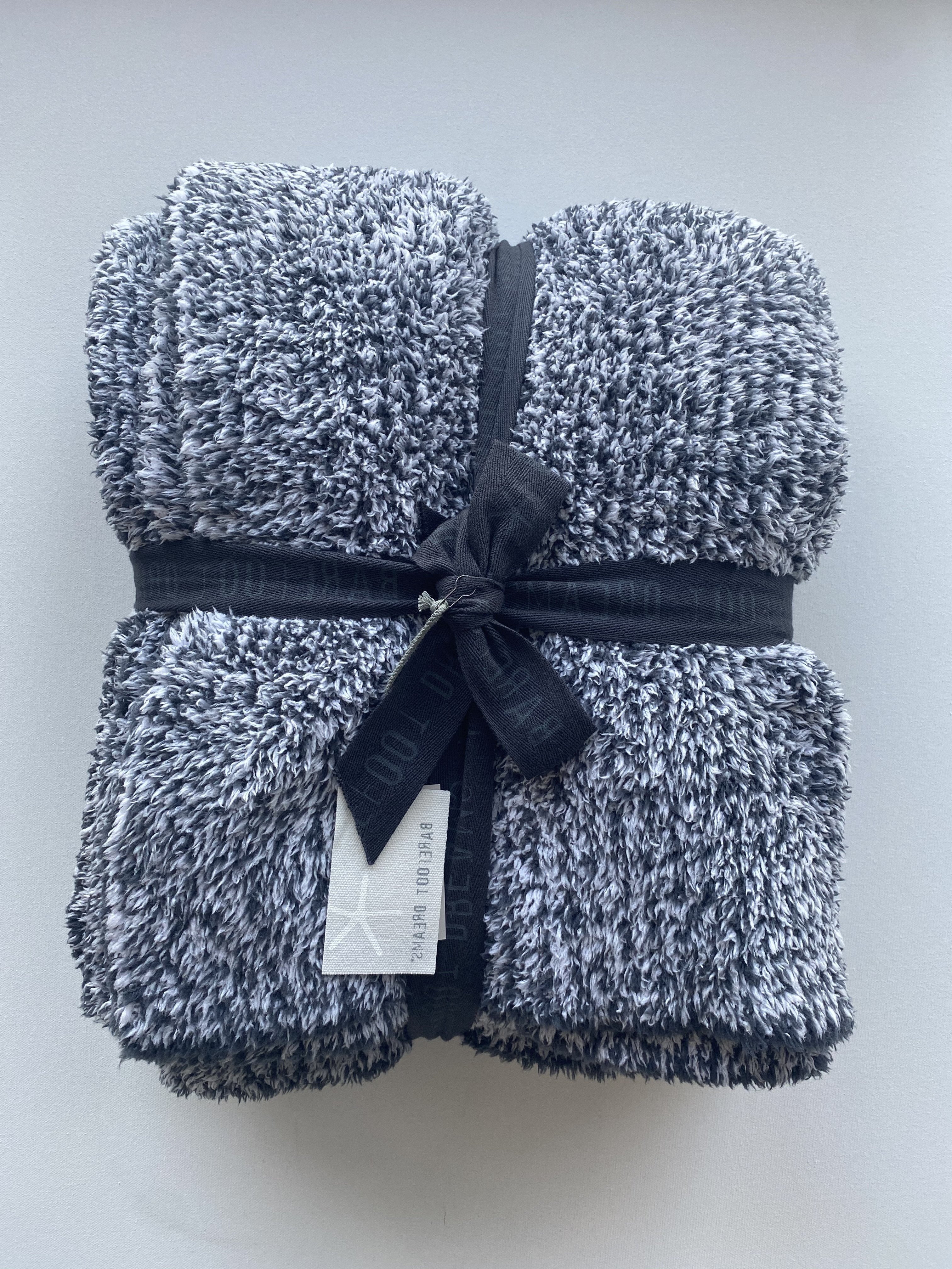 Faux Fur Sherpa Fleece Slate Grey Throw Blanket Throw Blanket