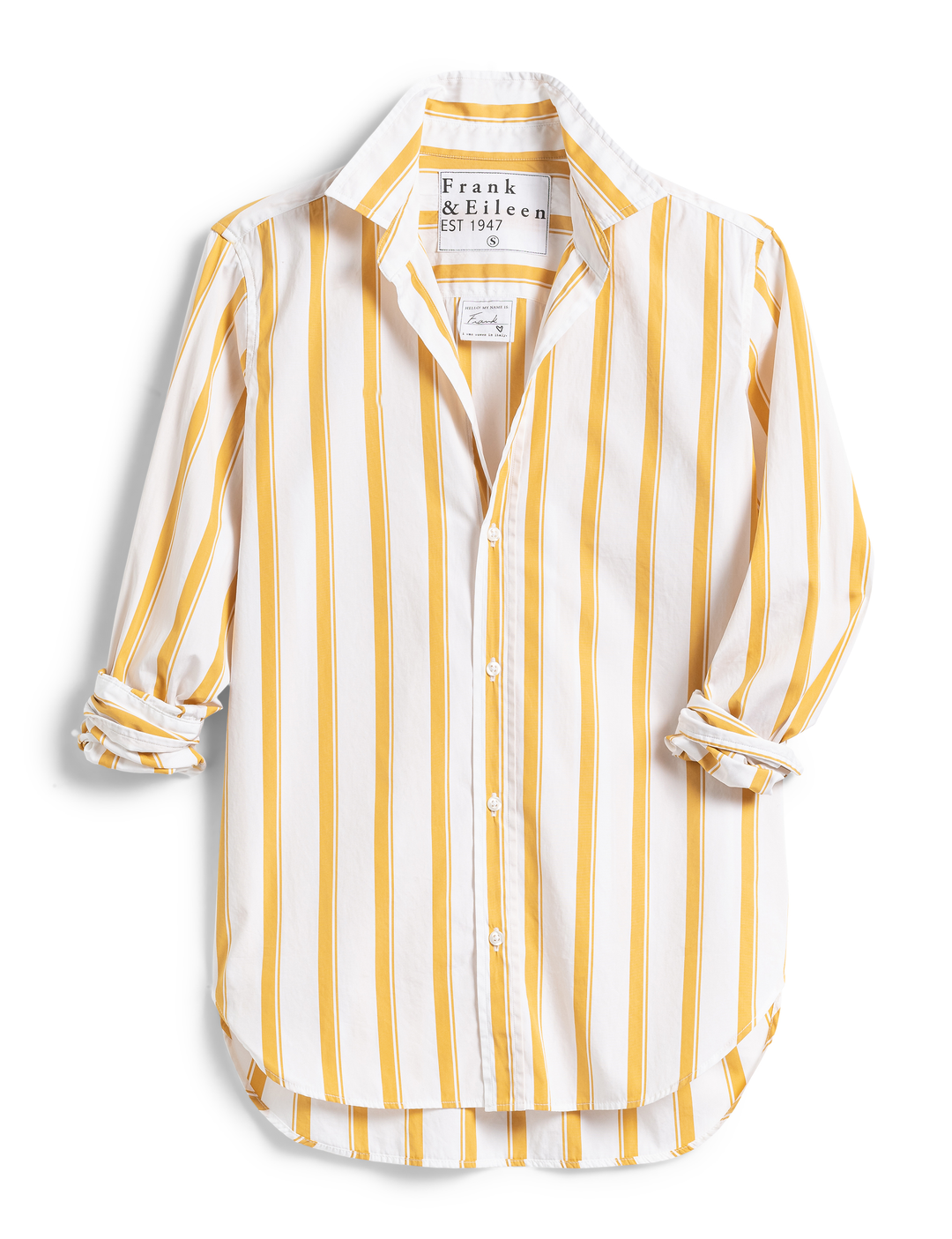 Frank & Eileen - Frank Woven Button Up in Yellow Stripe