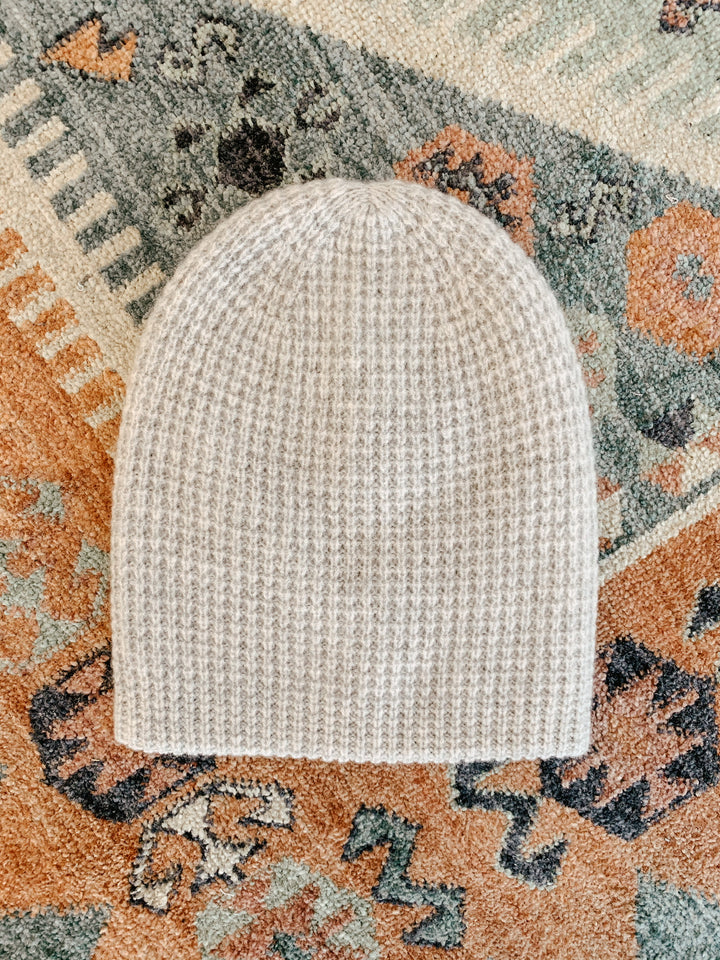 White + Warren - Cashmere Thermal Beanie in Misty Grey Heather