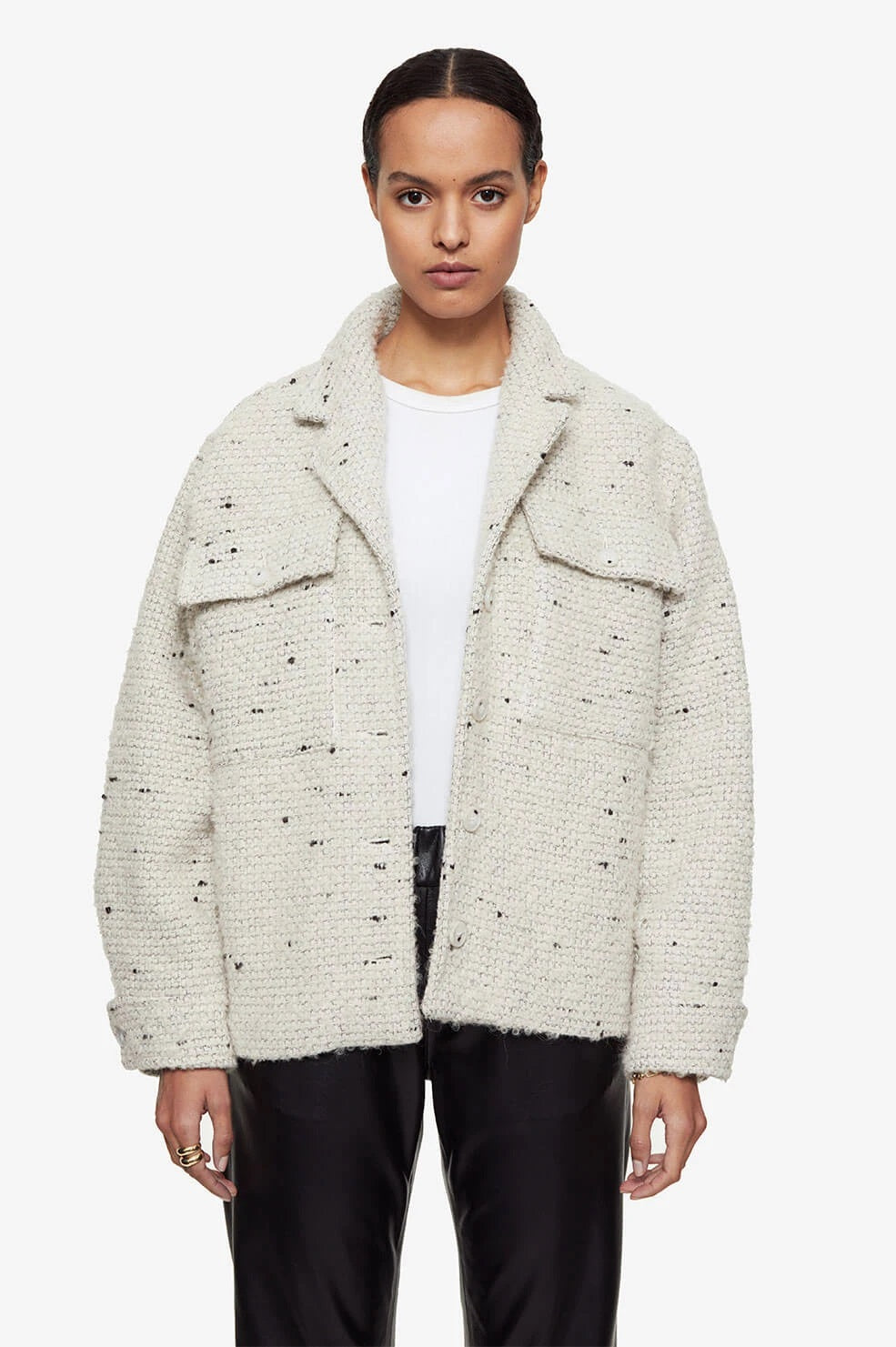 Anine Bing - Leon Jacket White Tweed in Off White – Blond Genius